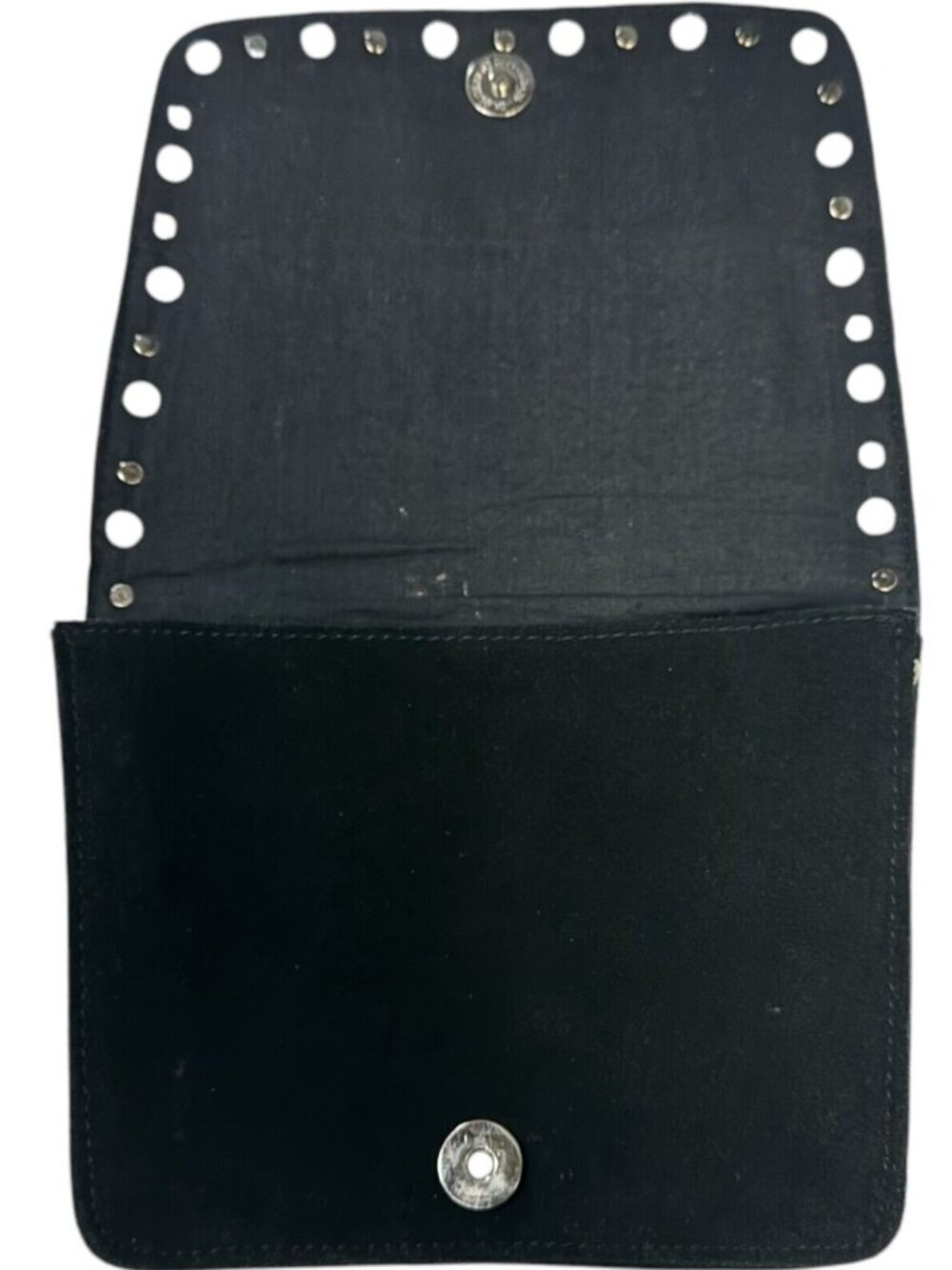 Raj L.A. Black Leather Star Studded Hand Bag with Strap - Picture 4 of 6